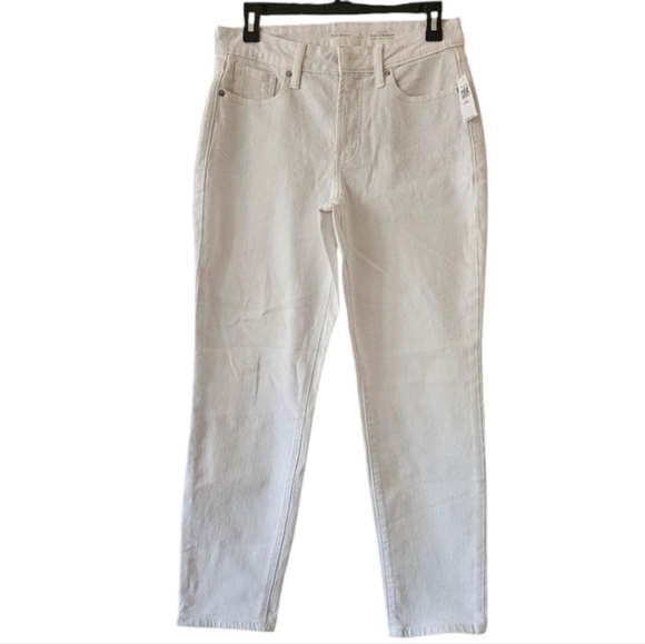 76 OLD NAVY O.G STRAIGHT HIGH RISE WHITE JEANS PETITE SIZE 4P - Picture 1 of 6